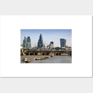 London Cityscape Blackfriars Bridge England Posters and Art